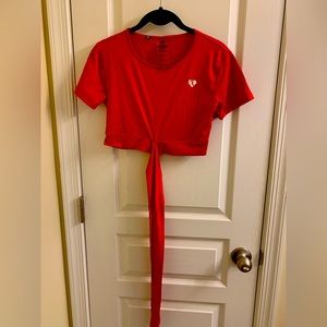 Women’s Best Athletic top that ties around the mid section